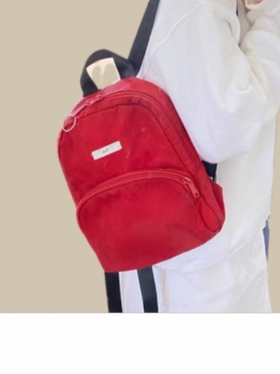 Aritzia TNA Red Mini Backpack Nylon Spirt bag Casual Athleisure - Picture 7 of 7